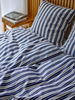 Bäddset, Flow navy blue, 140x220 - 63x60