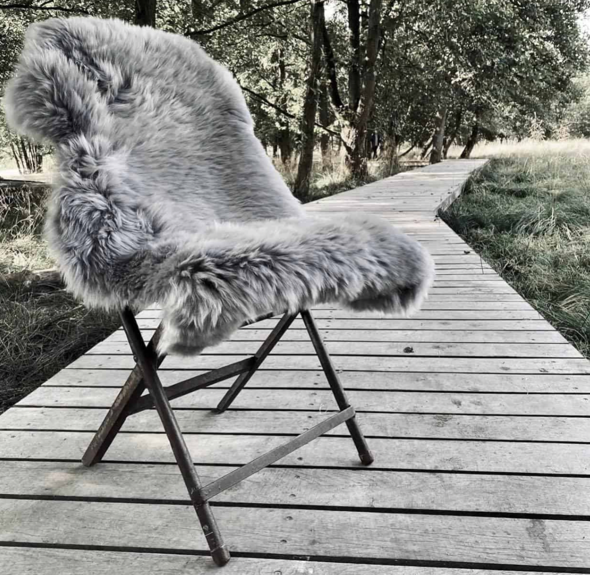 Lammskinn - Ljus - Grå från Nya Zeeland