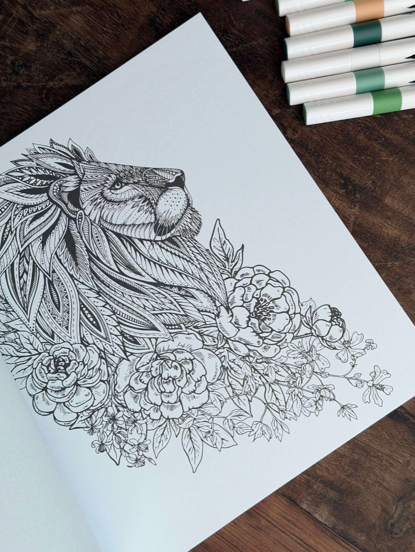 Målarbok för vuxna - Låt oss Utforska Djungeln MIX