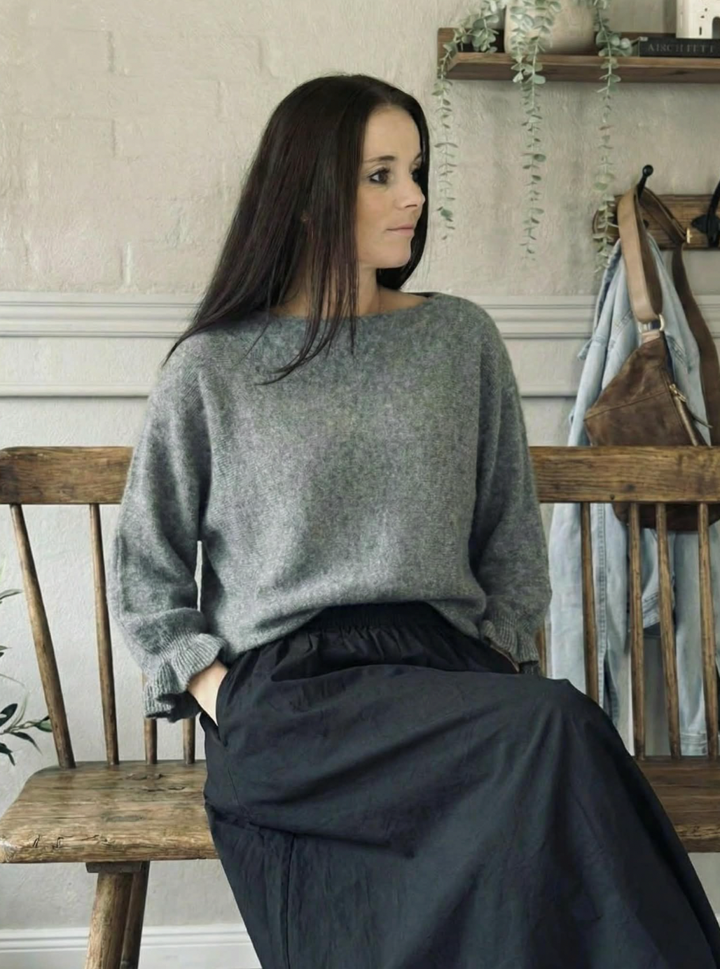 Stickad Elder flower - Grå