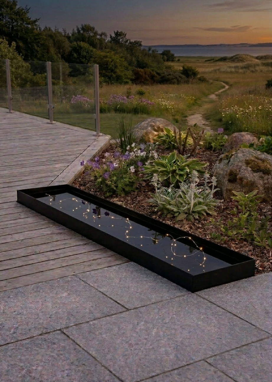 Spegelbassin Rectangle - Black