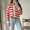 Cardigan Röd rand