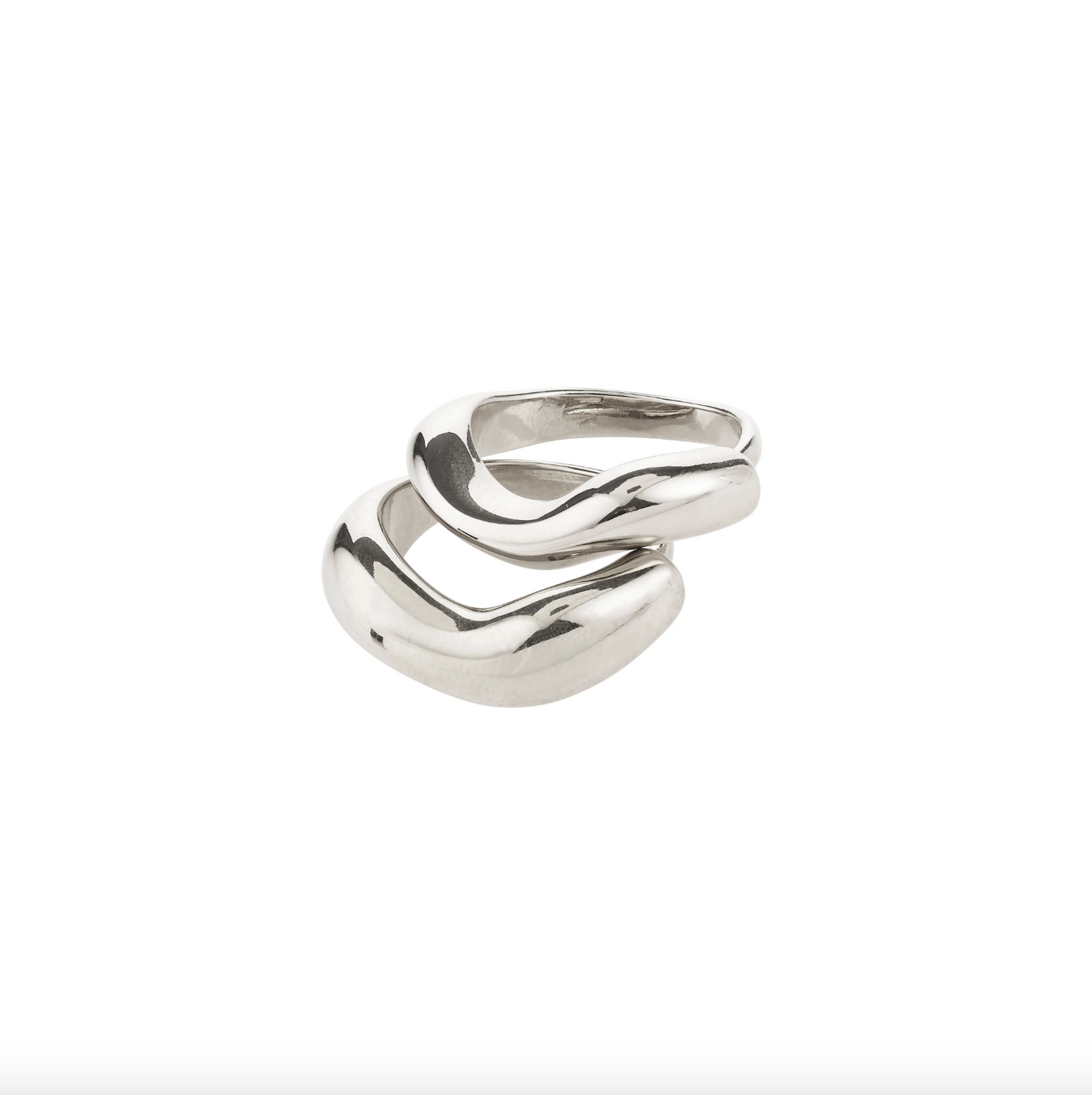 Ring - 2-i-1-set silverpläterad
