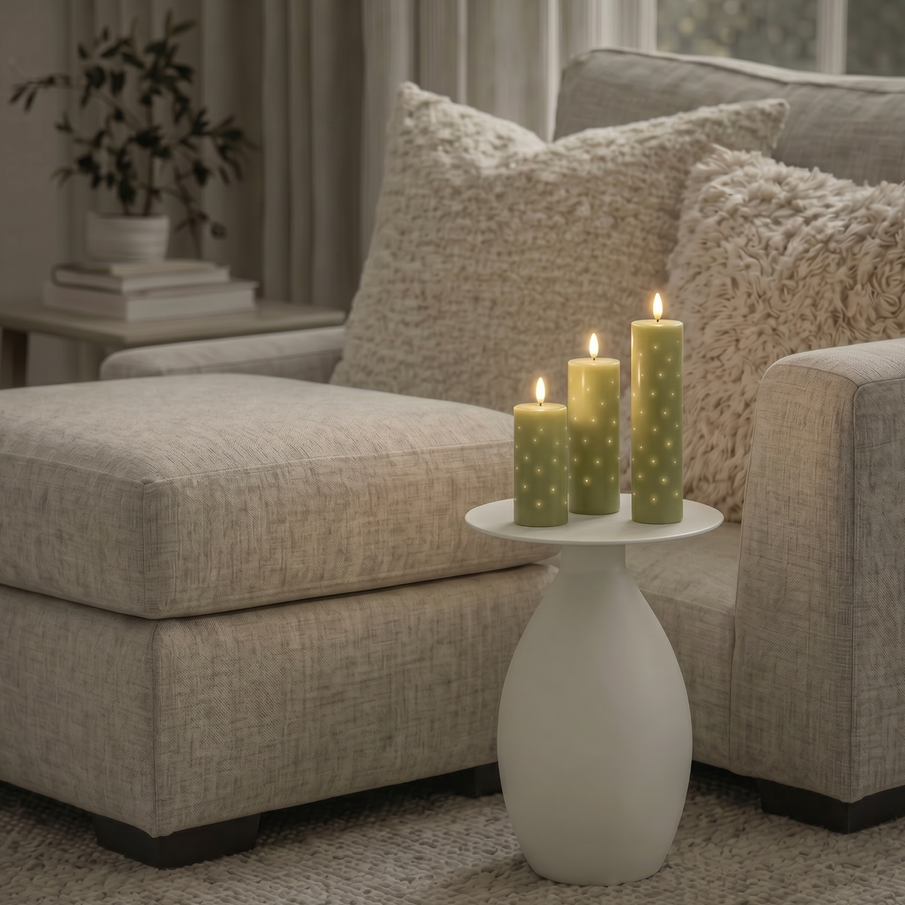 LED-blockljus TWINKLE Grön - Set om 3 st