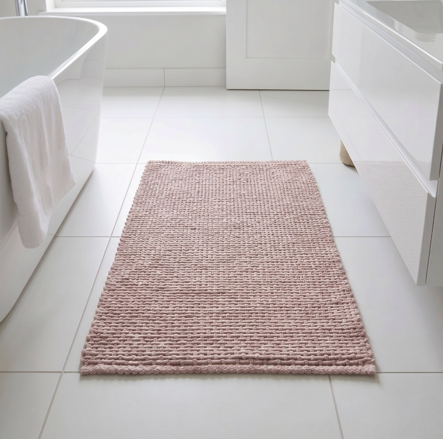 Badmatta 50x80 cm – Rosa