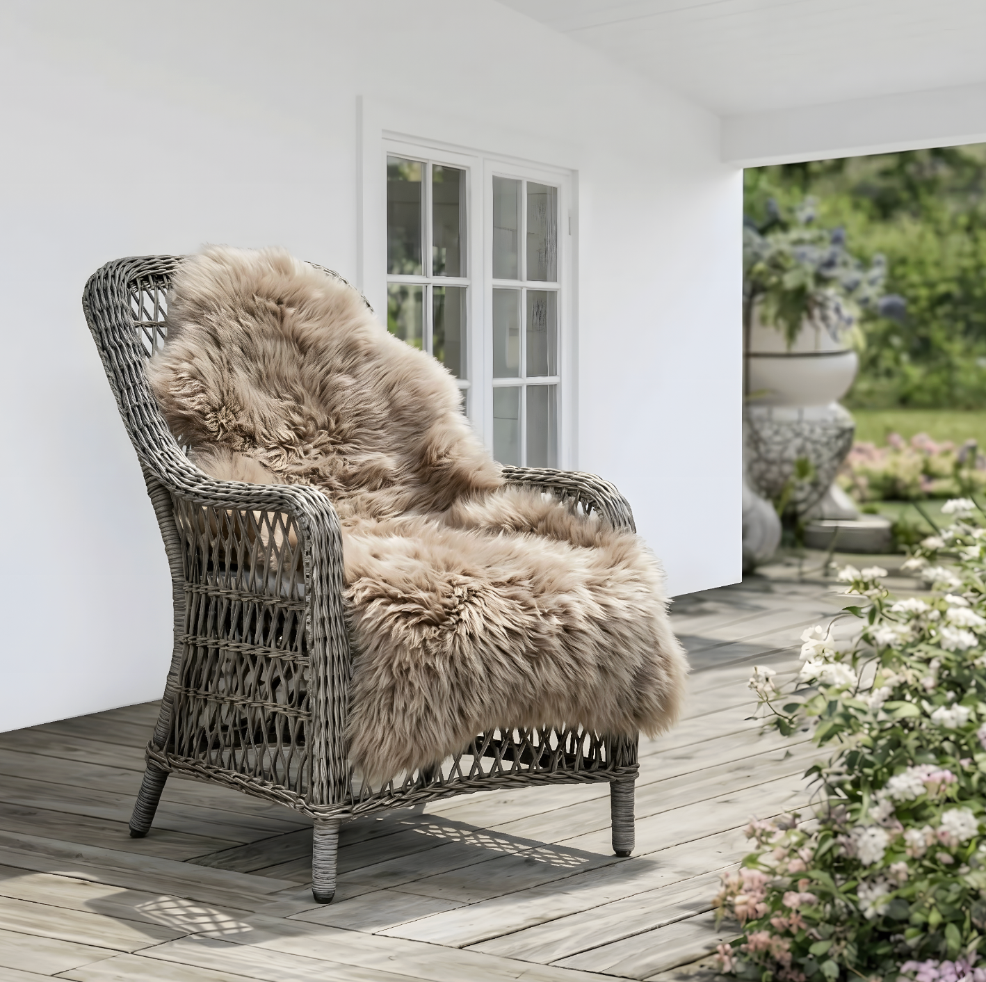 Fårskinn – XL Taupe 140cm