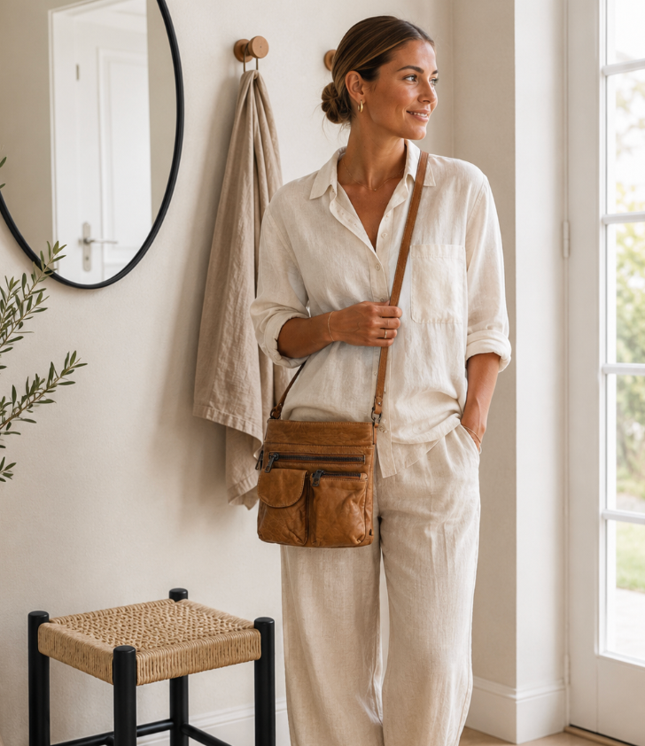 Crossbody Camel – Ultra mjuk