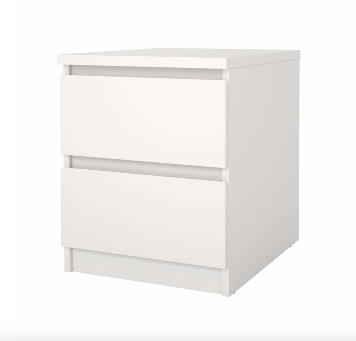 Sängbord - White 2 lådor