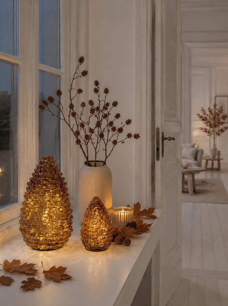 Kotte med LED-ljus - Brown
