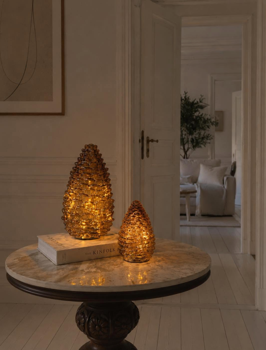 Kotte med LED-ljus - Brown