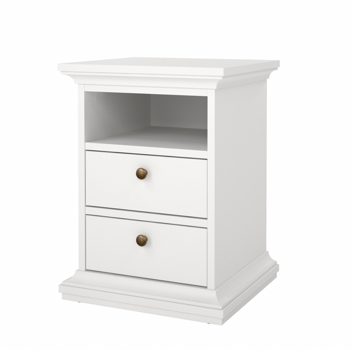Sängbord Paris White – 2 lådor