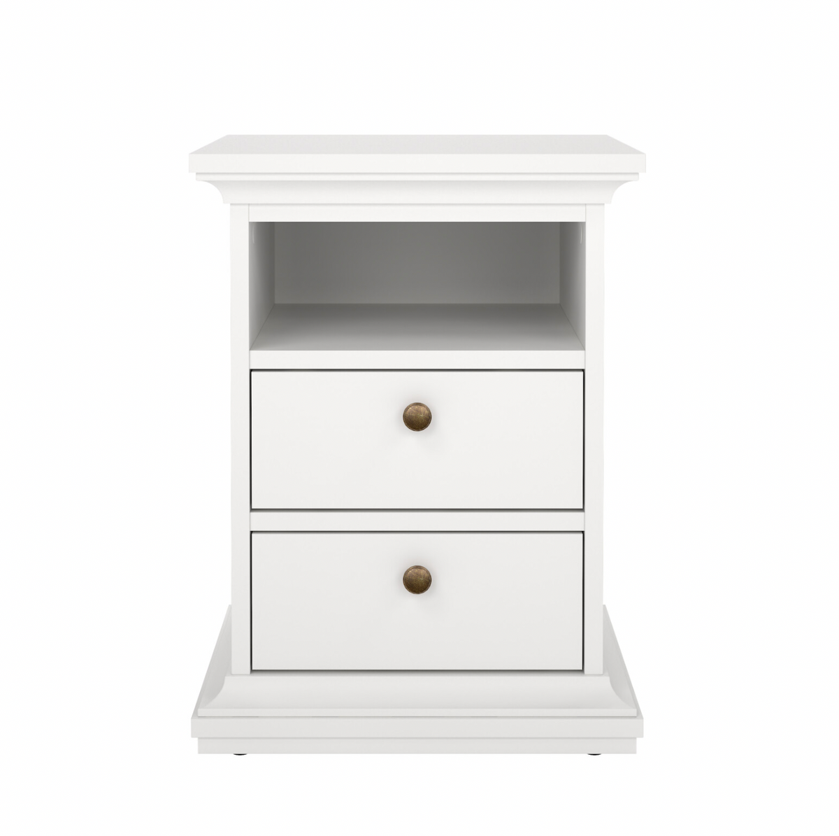Sängbord Paris White – 2 lådor