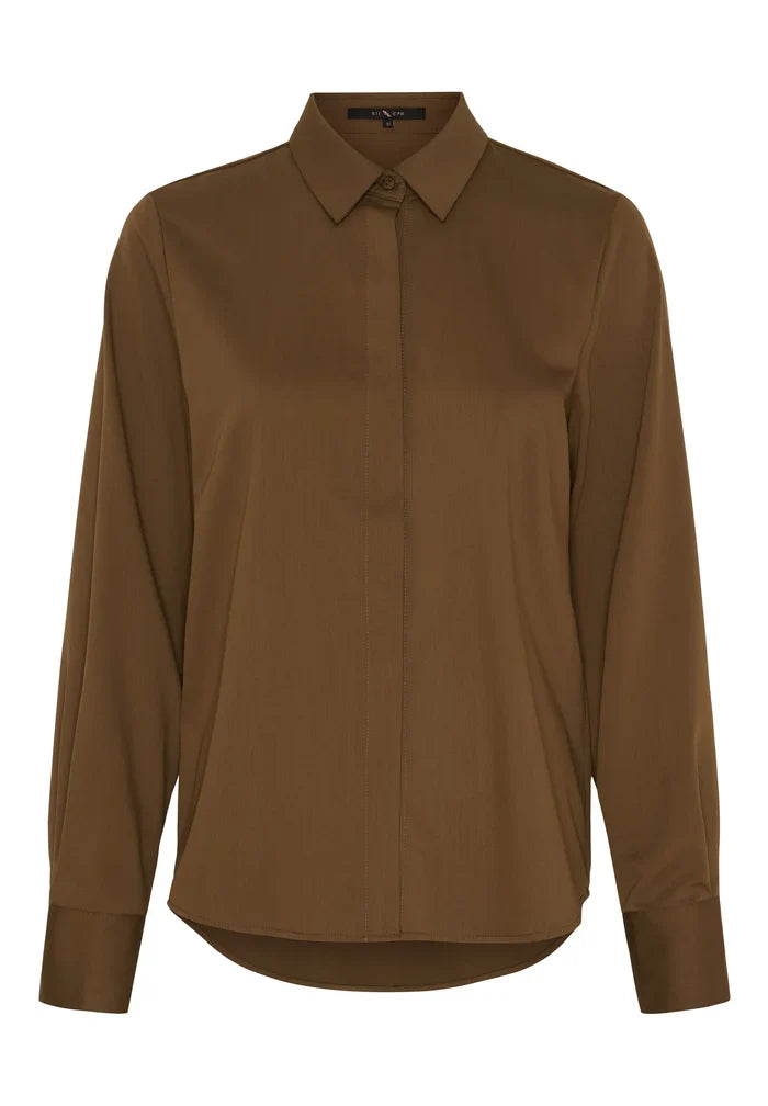 Skjorta Lux bambu - Chocolate brown
