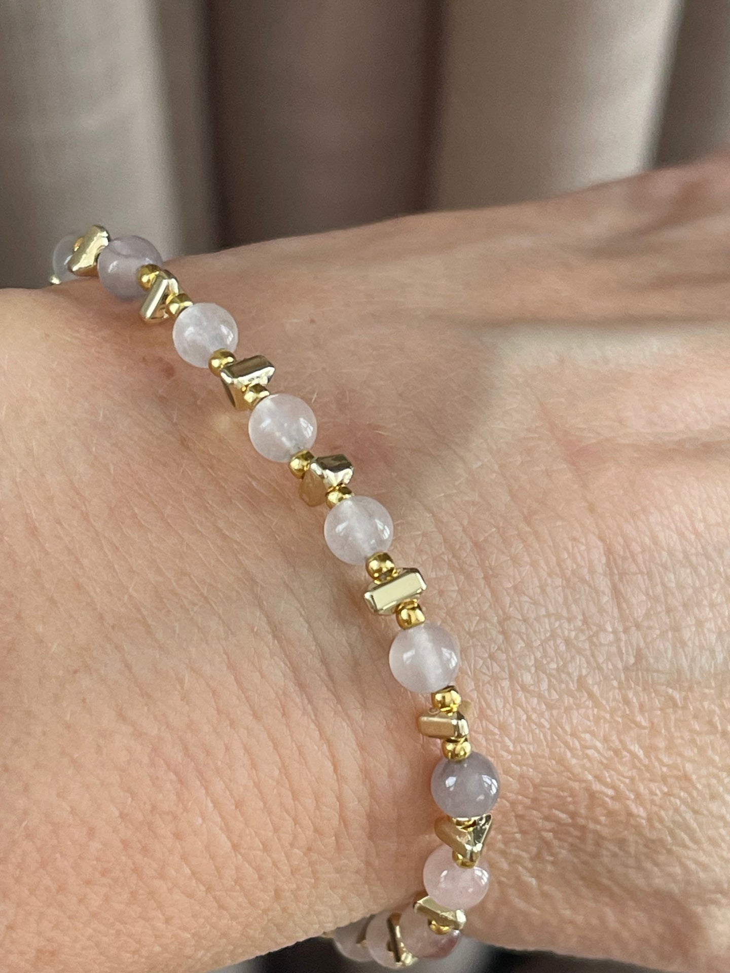 Armband TILDE - Natursten - Blush