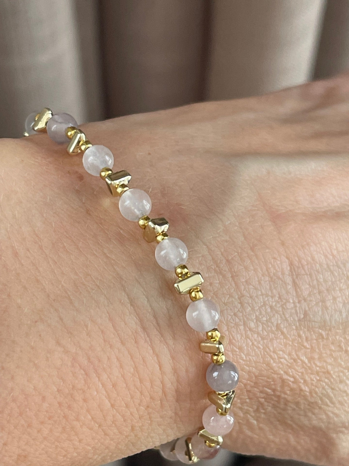 Armband TILDE - Natursten - Blush