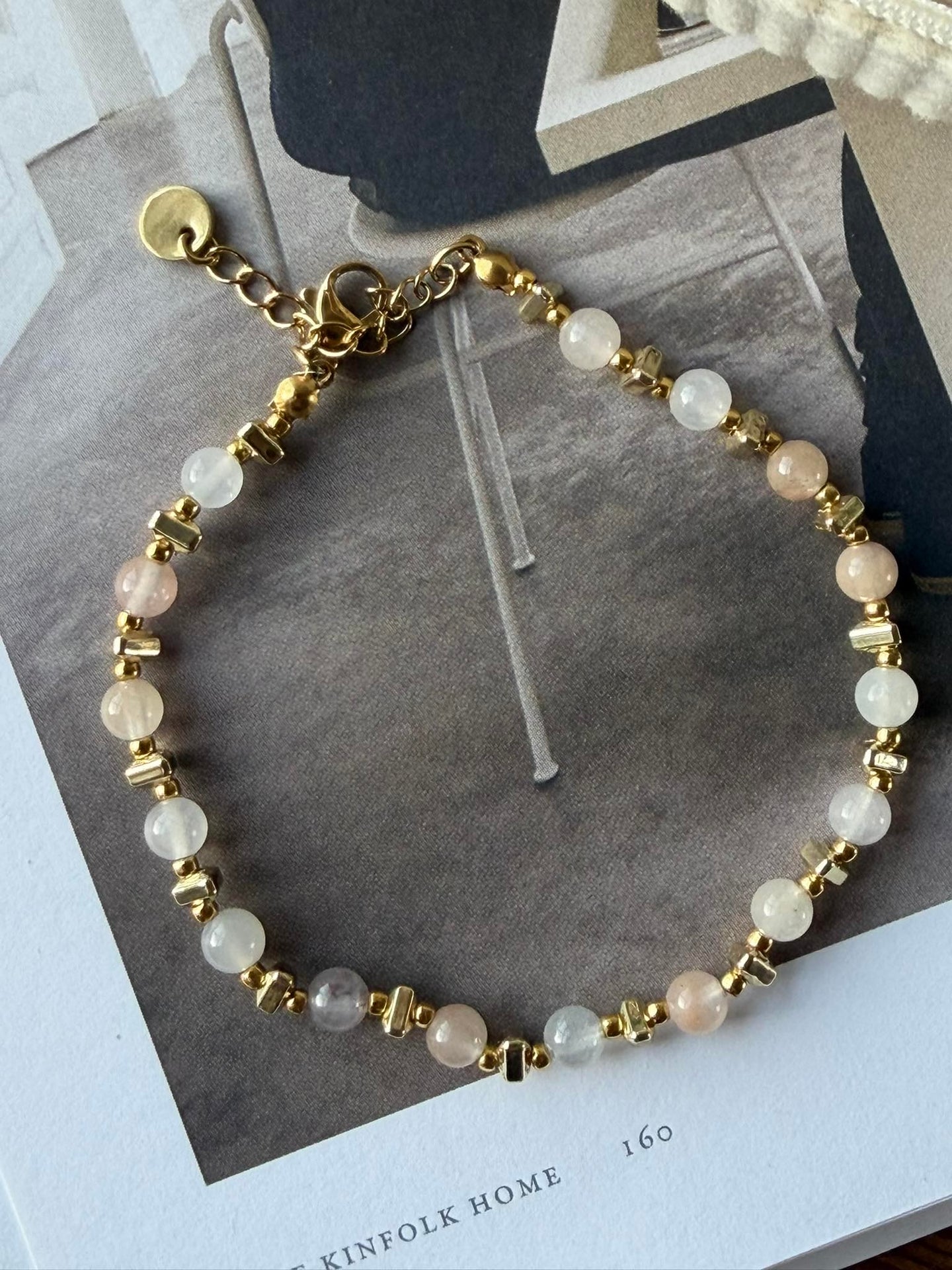 Armband TILDE - Natursten - Blush