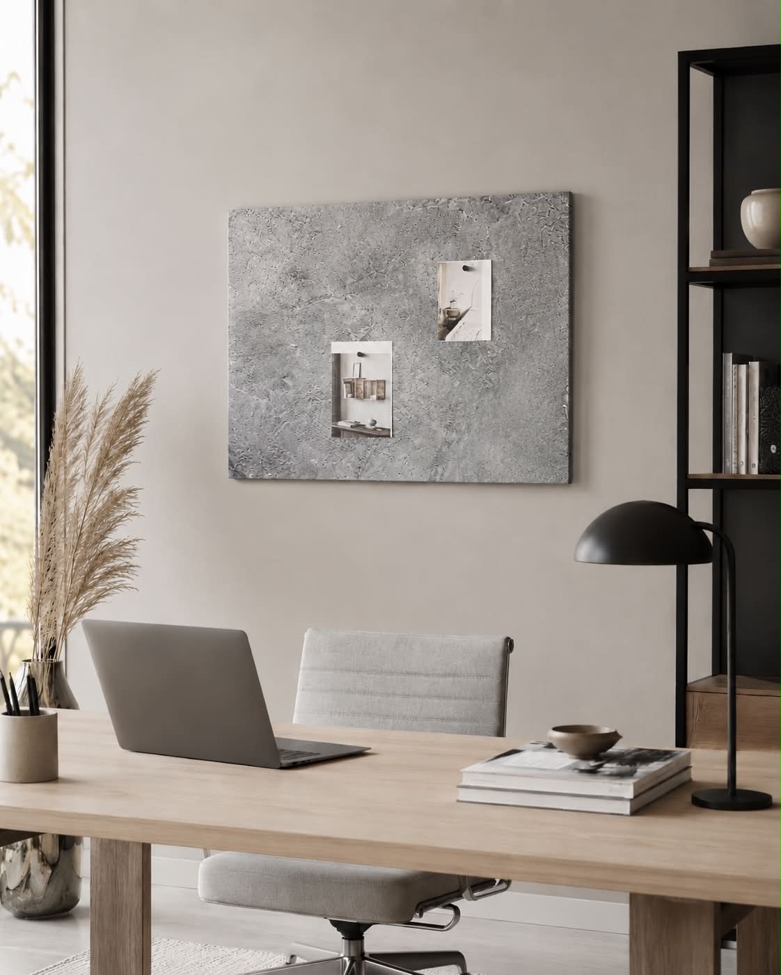 Magnetisk tavla 40x60 - Betonglook