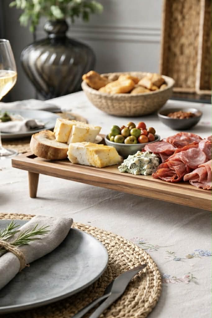 Bricka med ben Akaciaträ - Bra till tapas
