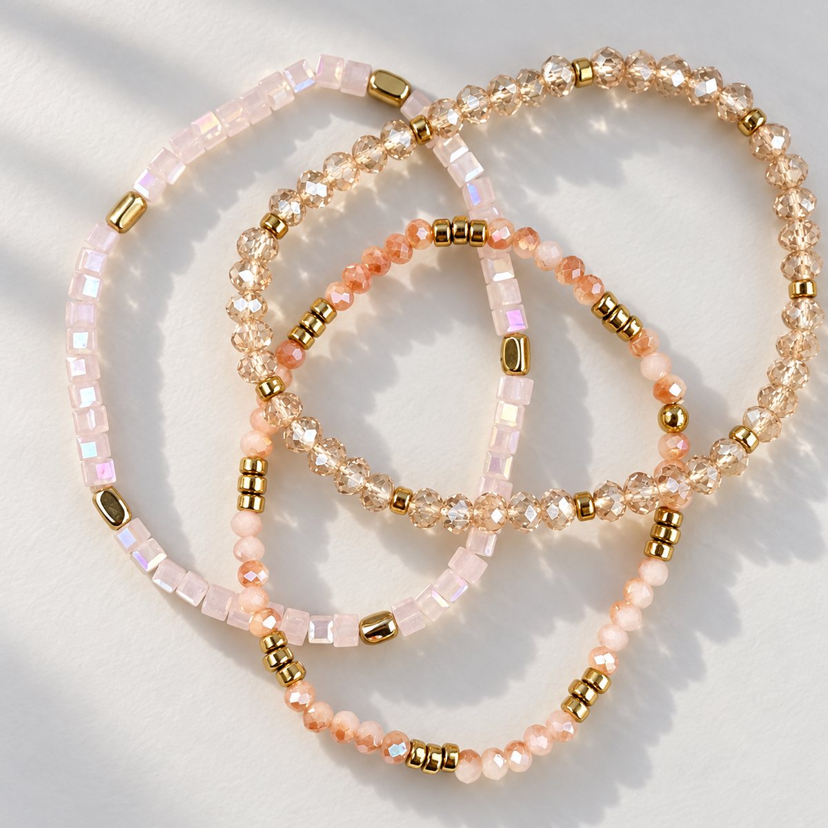 Armband Merle Natur - Set med 3 st