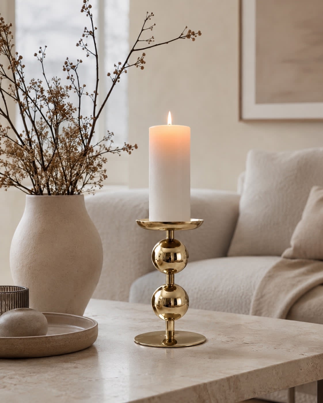 Ljusstake NOYA 17 cm - Guld