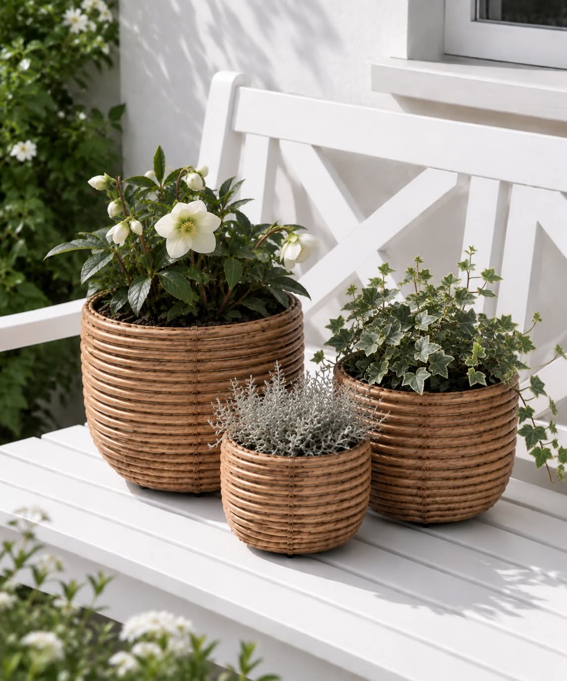 Korgset Rattan - Natur 3 st.