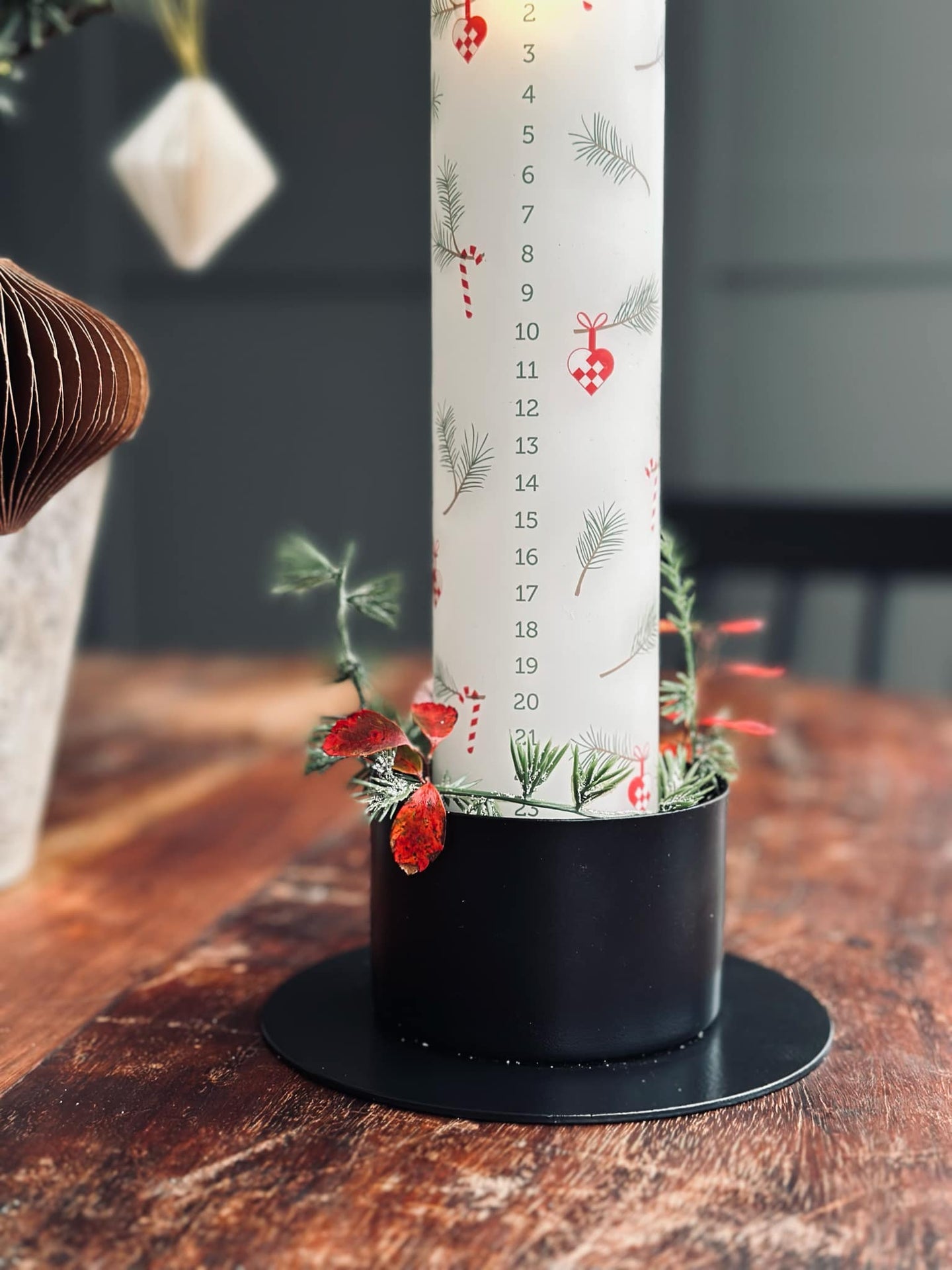 Ljusstake KOMBI Svart för blockljus dia 5cm + dia 7cm