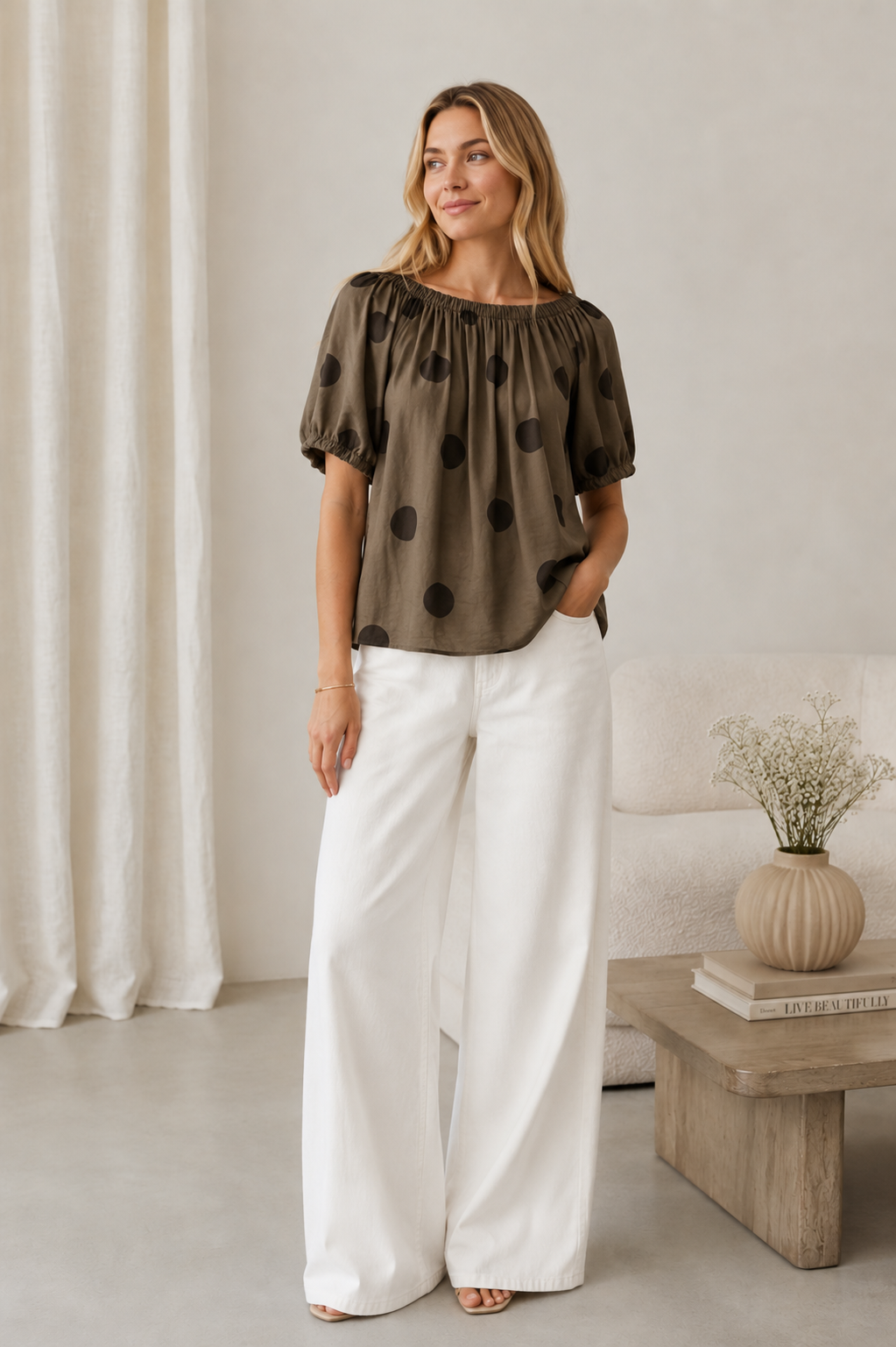 Blus Luciana - Brown