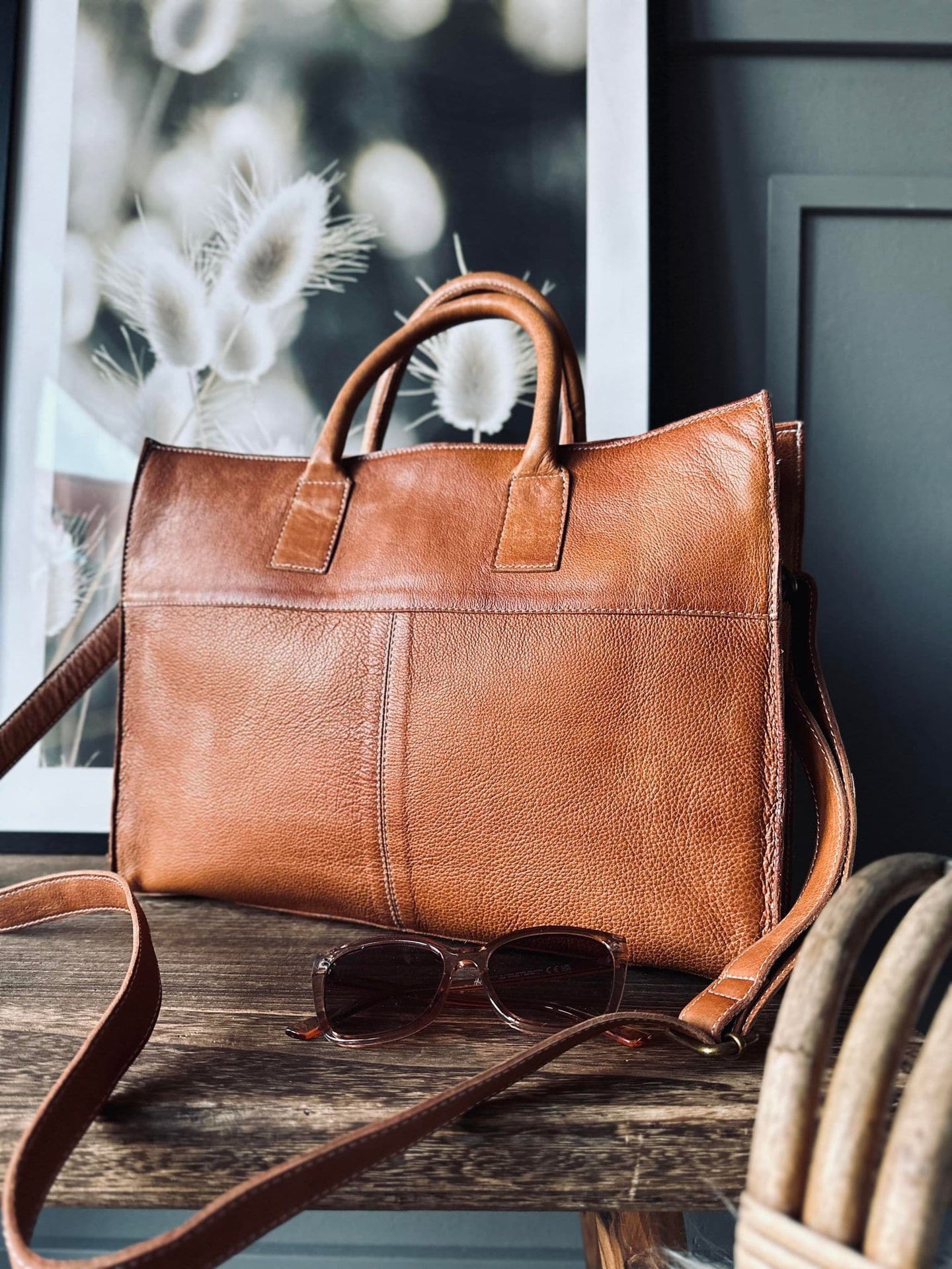 Arbejdstaske Amy Cognac - VIAMAJA.DK