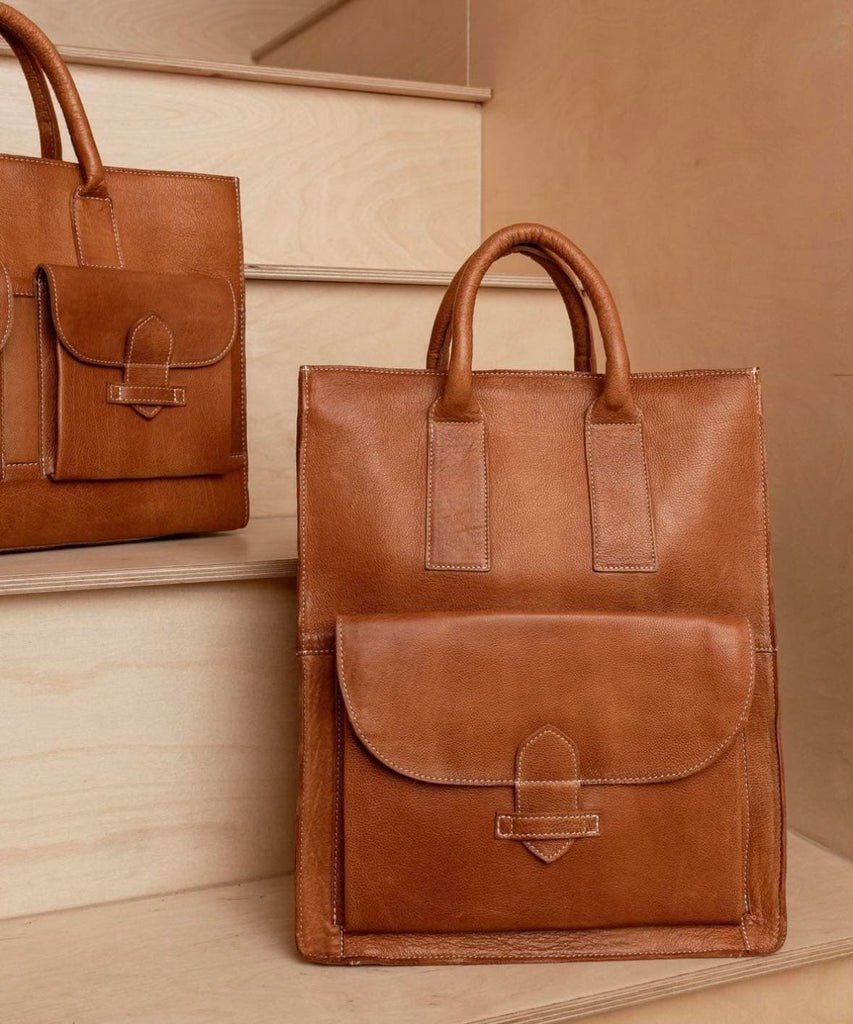 Arbejdstaske / shopper Felicia Cognac - VIAMAJA