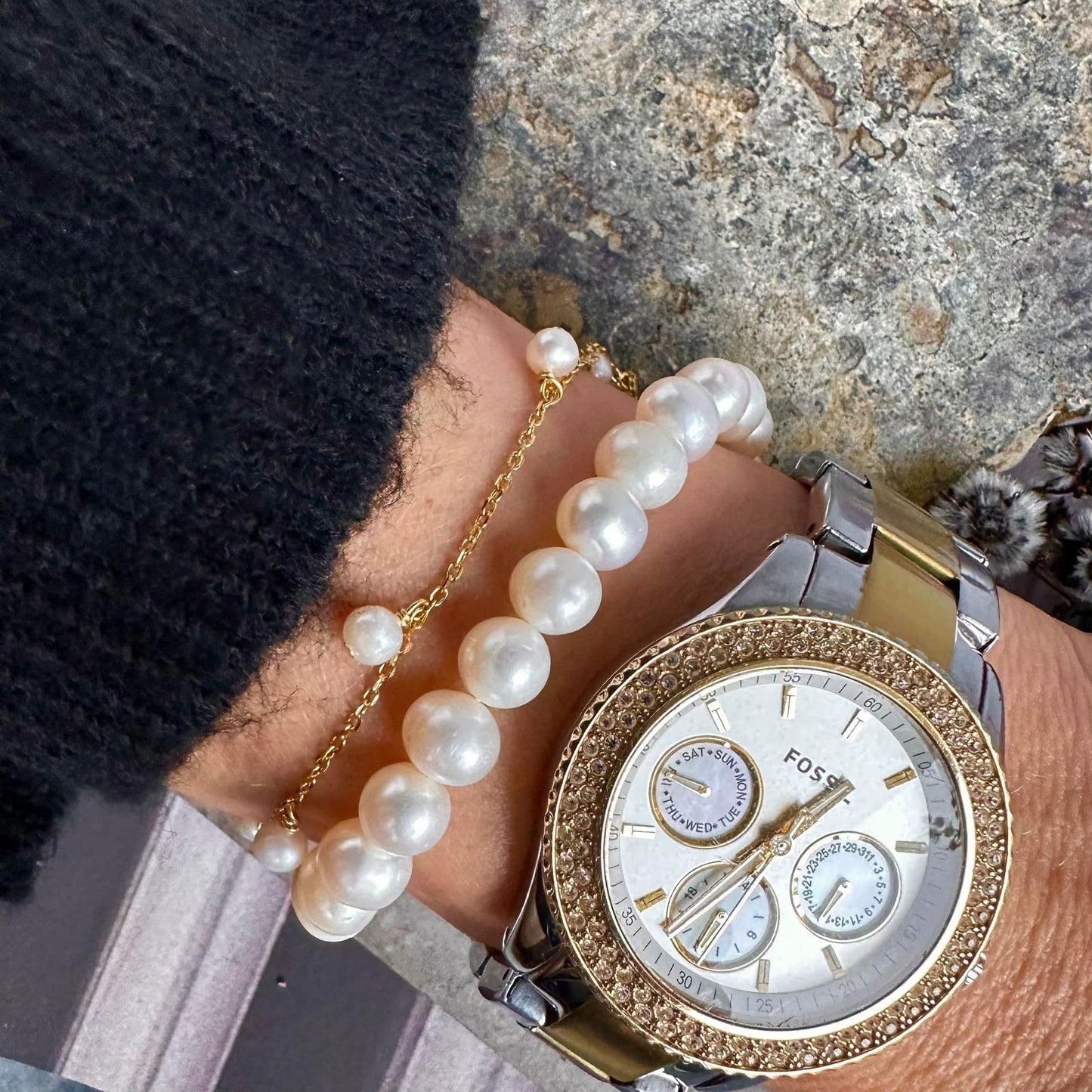 Armbånd Darcy – Sæt af 2 armbånd 18K forgyldt - VIAMAJA.DK