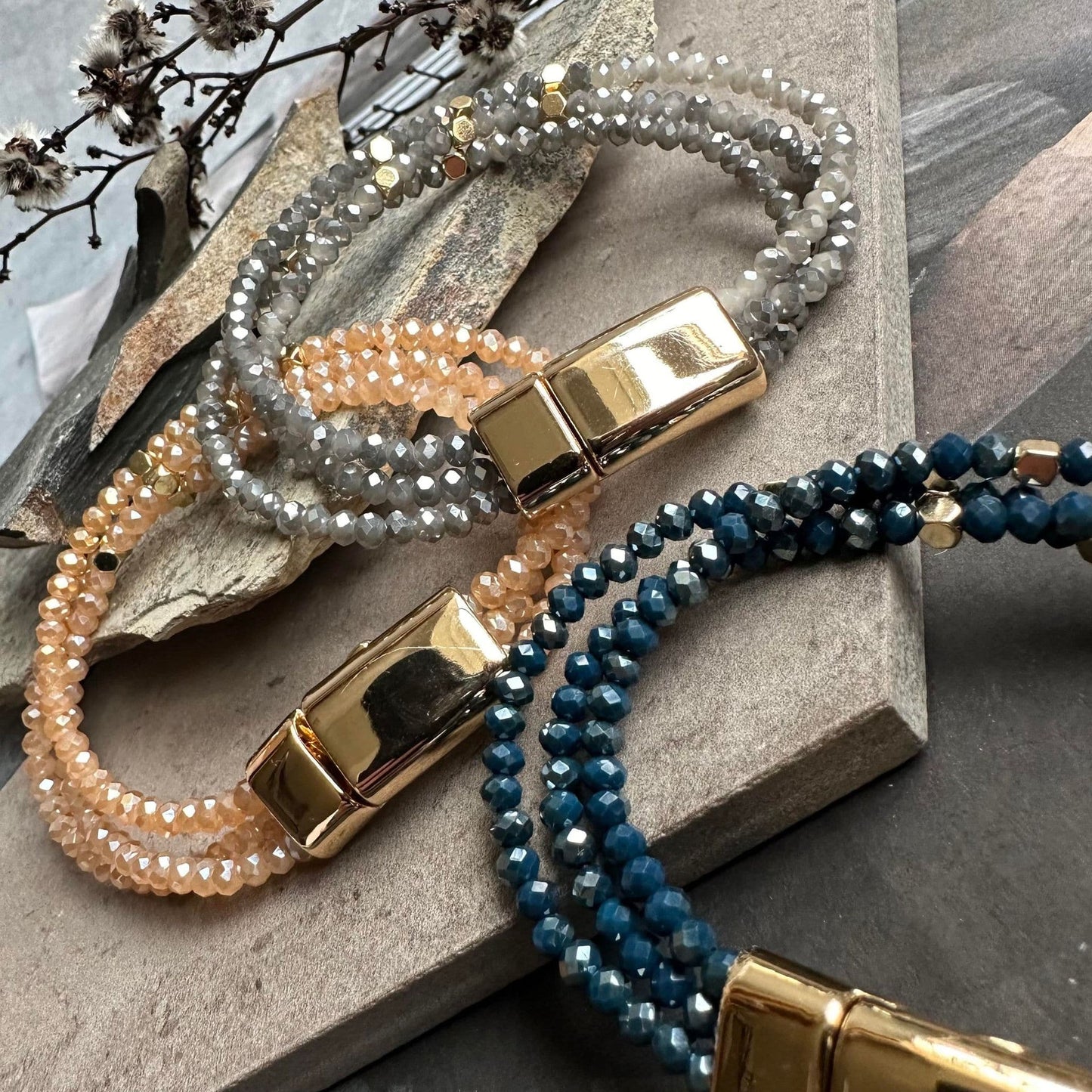 Armbånd Ea - Mørk blå - VIAMAJA.DK