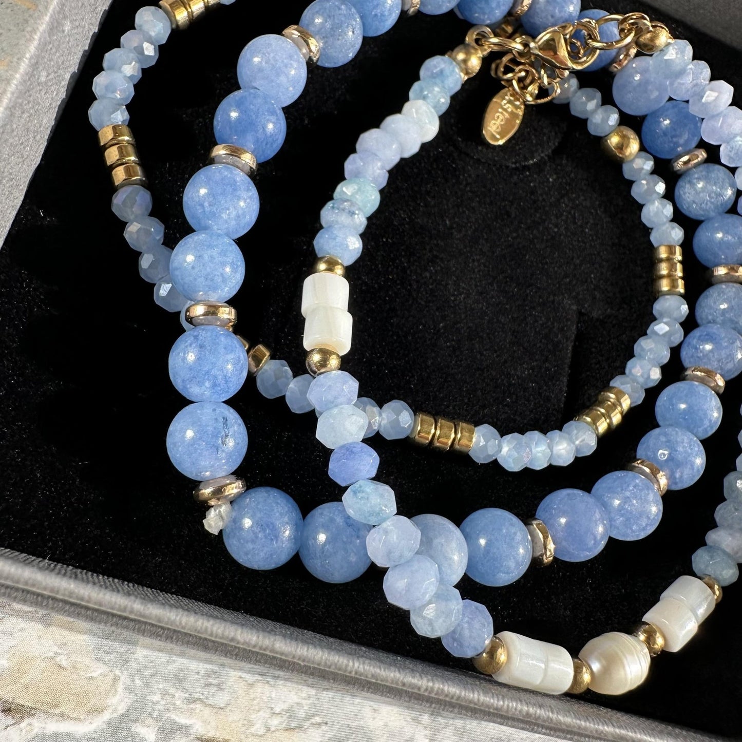 Armbånd GISELE Blue – Sæt med 3 stk - VIAMAJA.DK