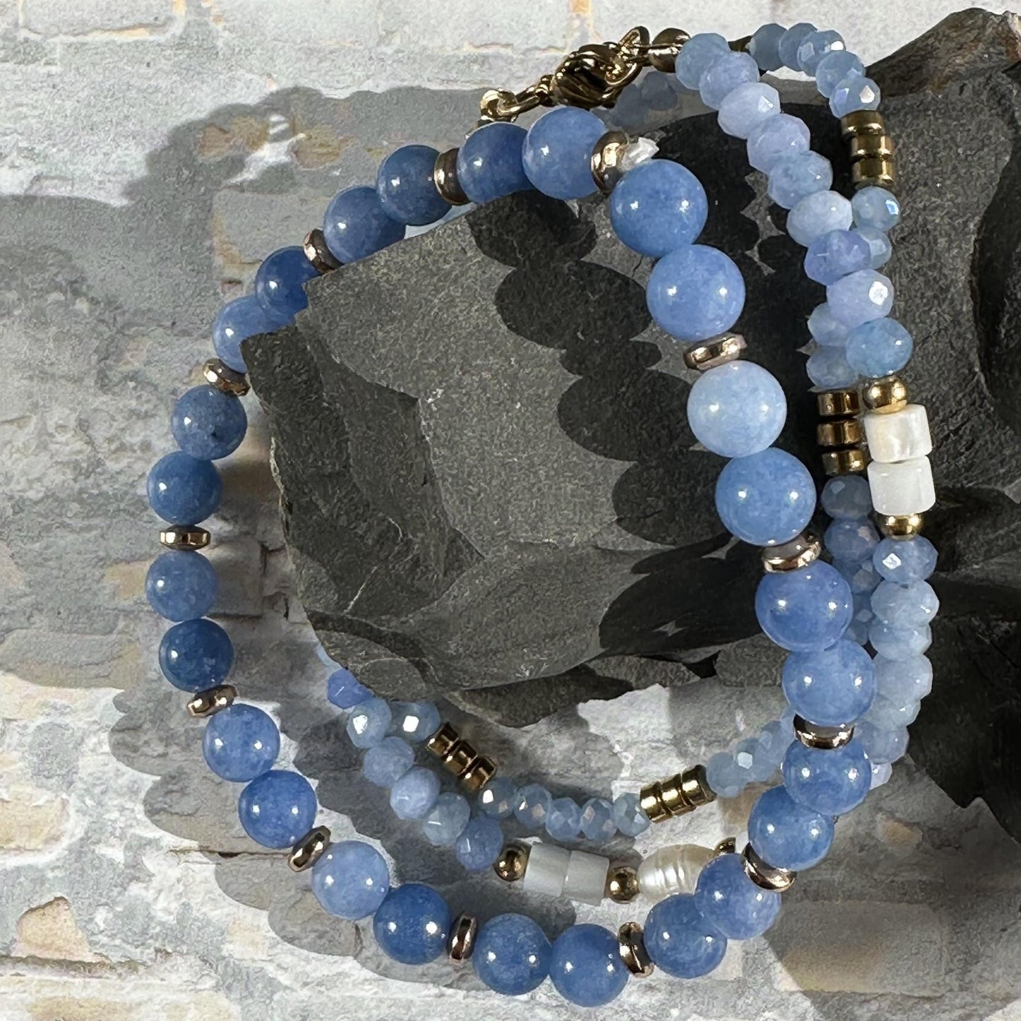 Armbånd GISELE Blue – Sæt med 3 stk - VIAMAJA.DK
