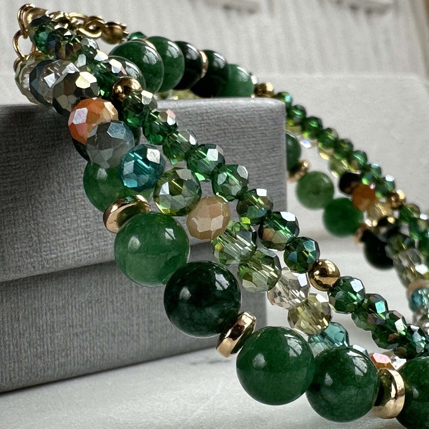 Armbånd GISELE Emerald – Sæt med 3 stk - VIAMAJA.DK