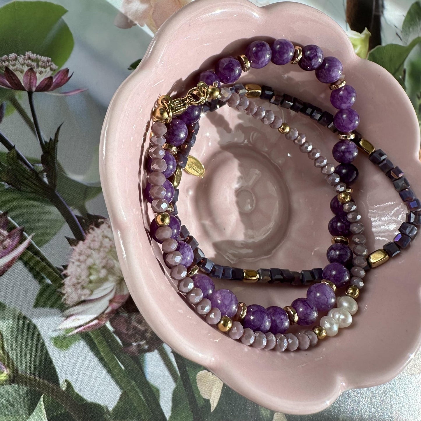 Armbånd GISELE Lavendel – Sæt med 3 stk - VIAMAJA.DK