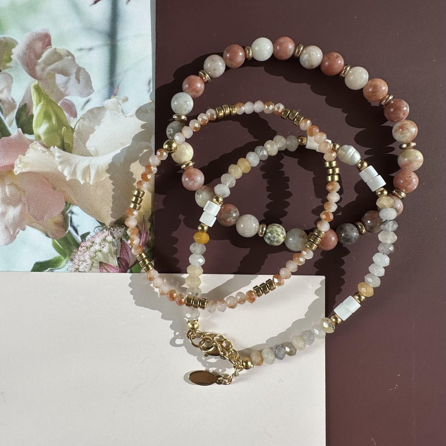 Armbånd GISELE Natur - Sæt med 3 stk - VIAMAJA.DK