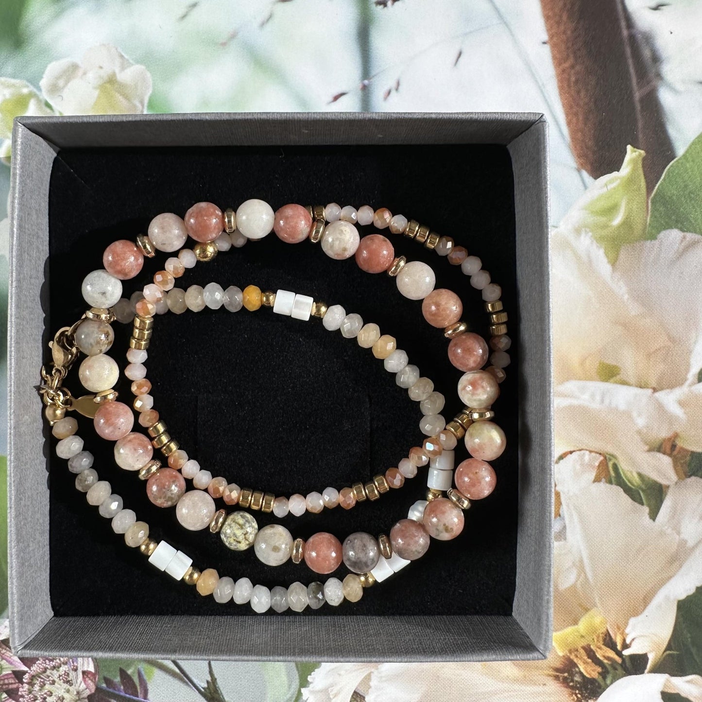 Armbånd GISELE Natur - Sæt med 3 stk - VIAMAJA.DK