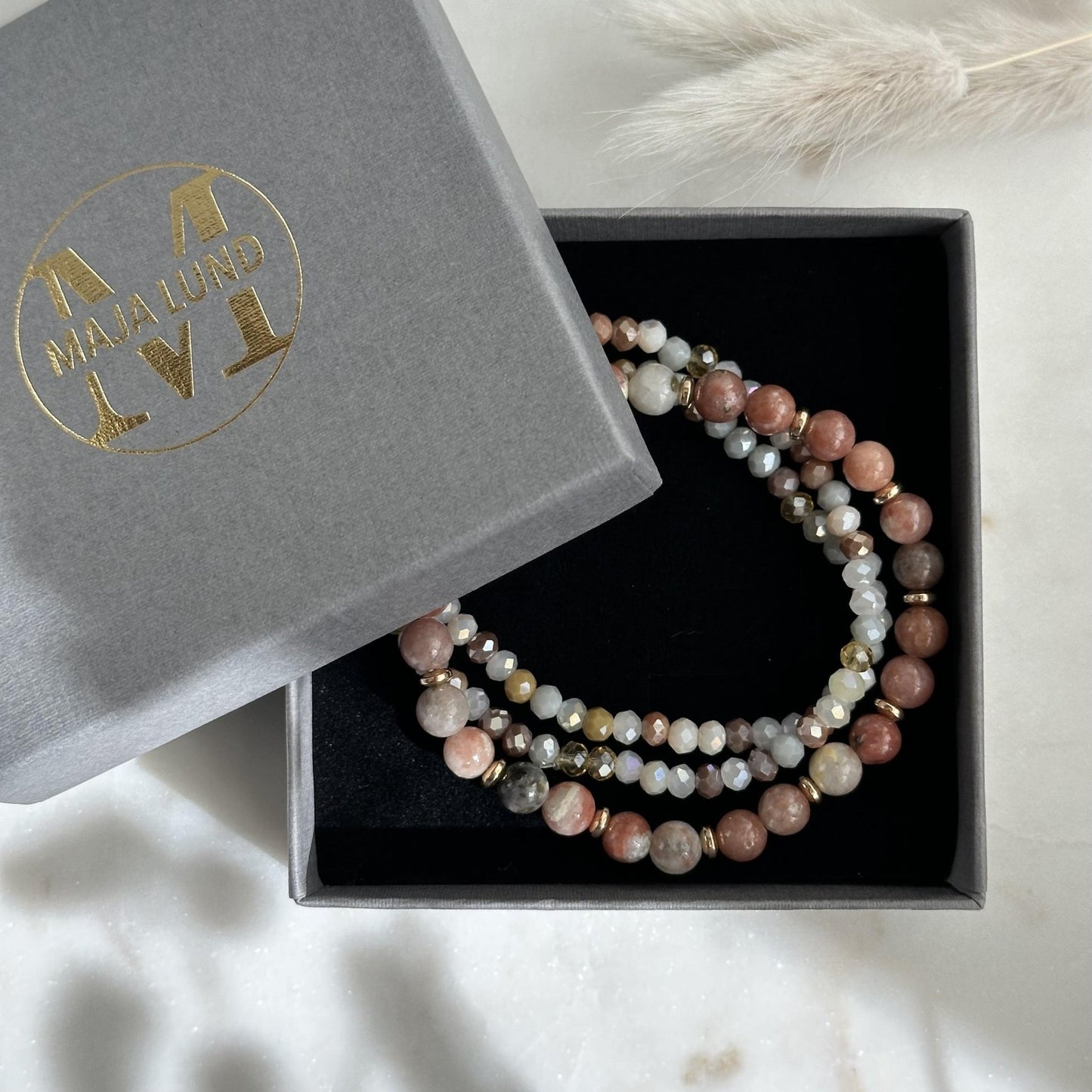 Armbånd Luna Natur – Sæt med 3 stk - VIAMAJA.DK