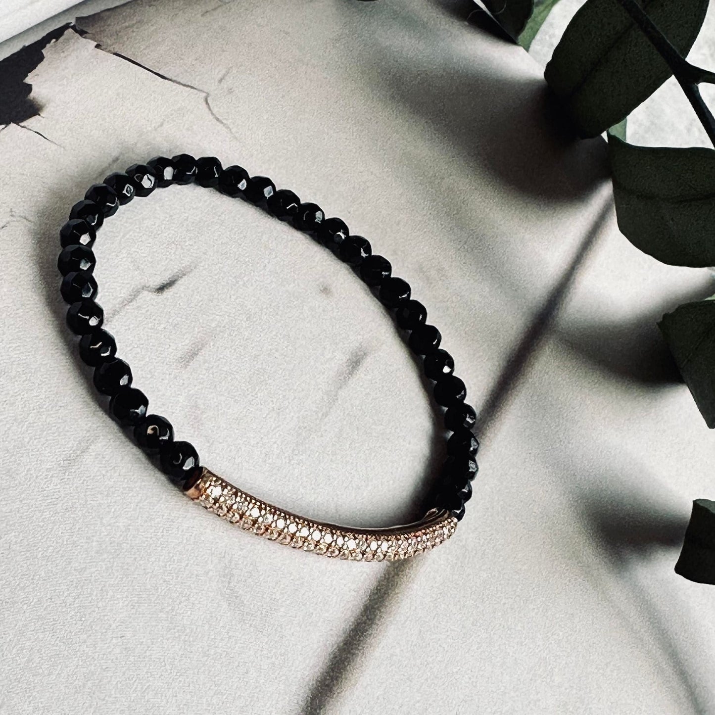 Armbånd Maja ONYX m. forgyldt sterling silver - VIAMAJA.DK