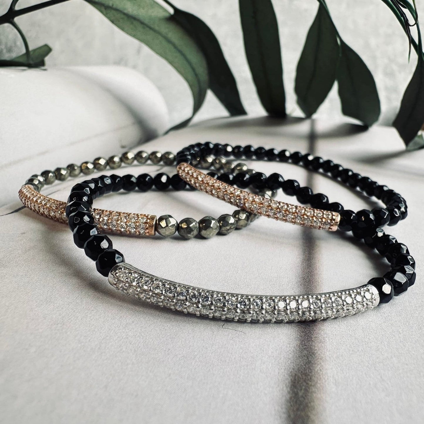 Armbånd Maja ONYX m. sterling silver - VIAMAJA.DK