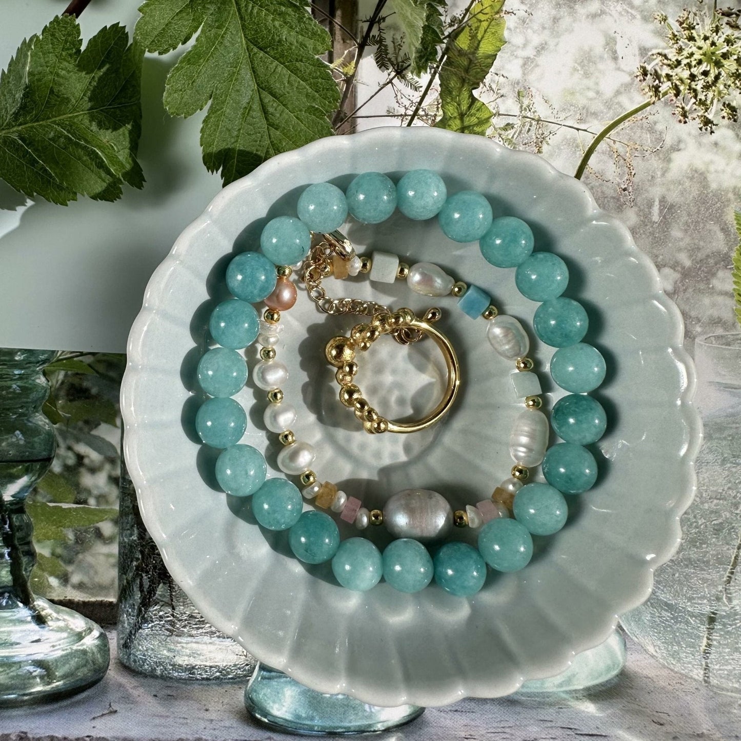 Armbånd Mary Aqua - VIAMAJA.DK