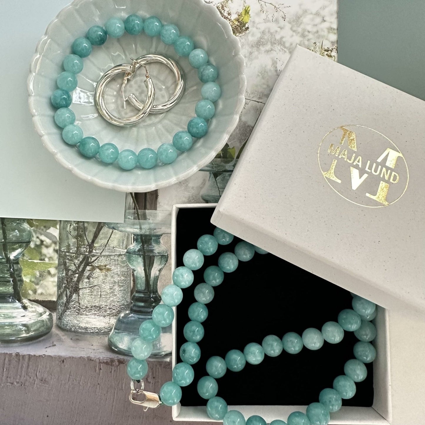 Armbånd Mary Aqua - VIAMAJA.DK