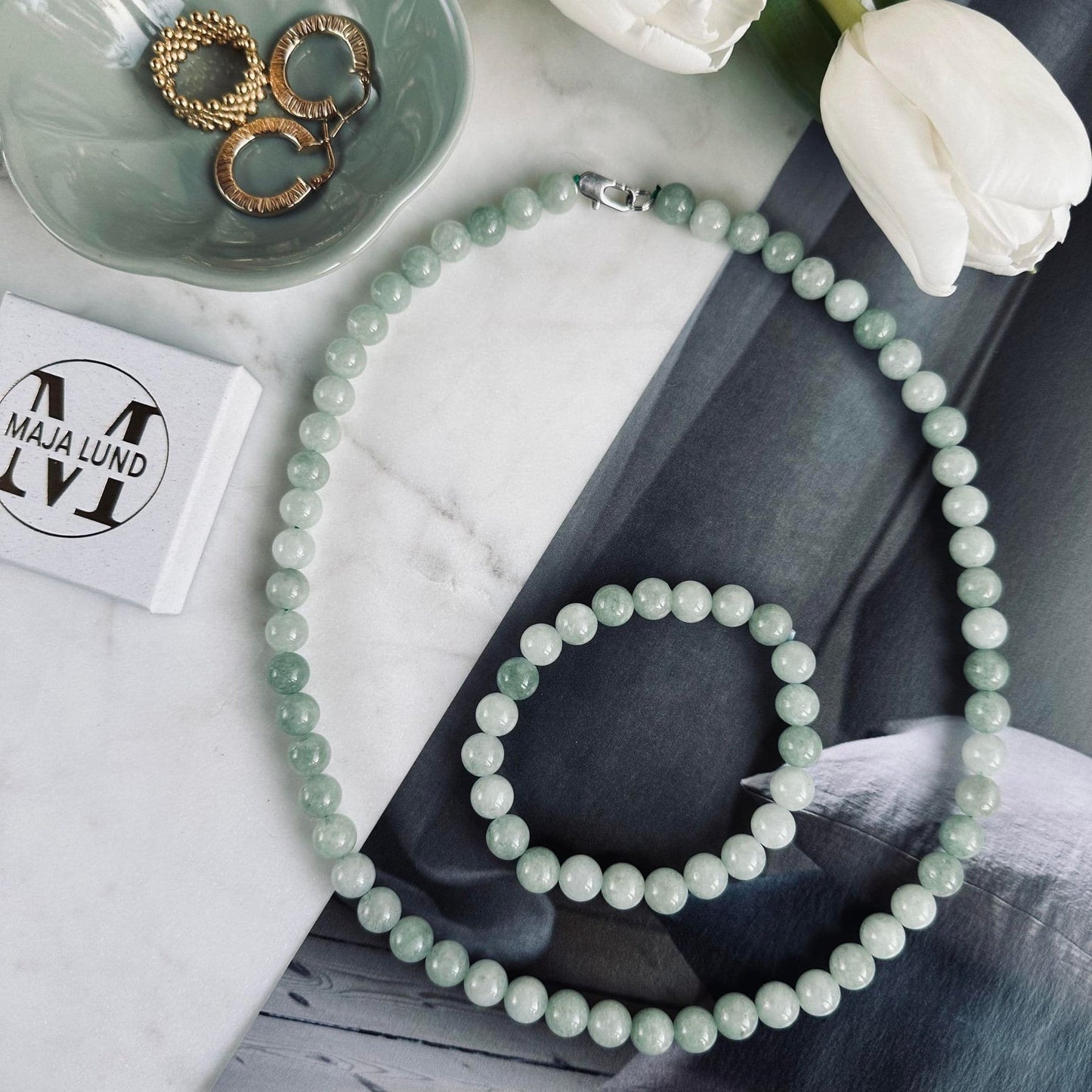 Armbånd Mary Jade green - VIAMAJA.DK