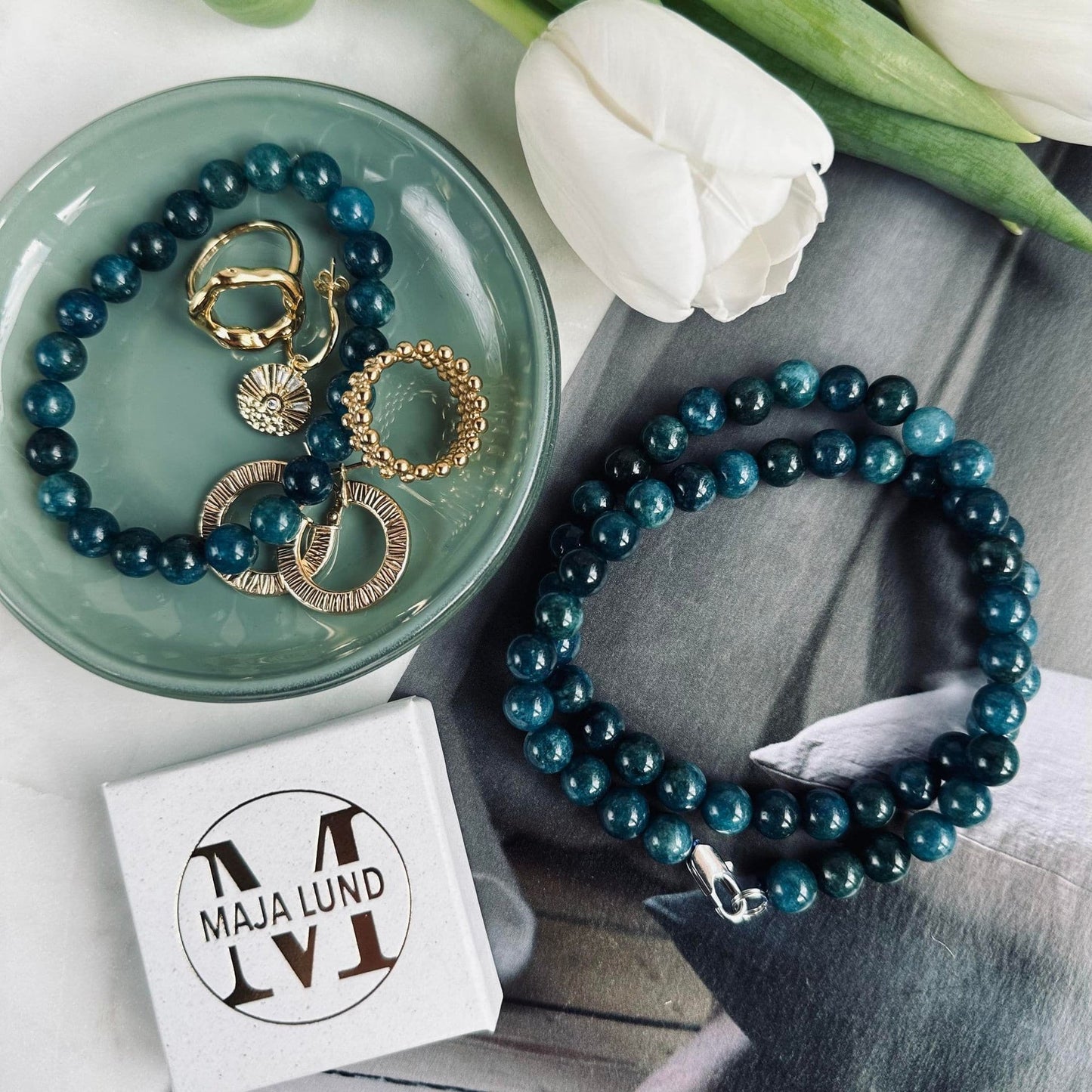 Armbånd Mary Sea green - VIAMAJA.DK