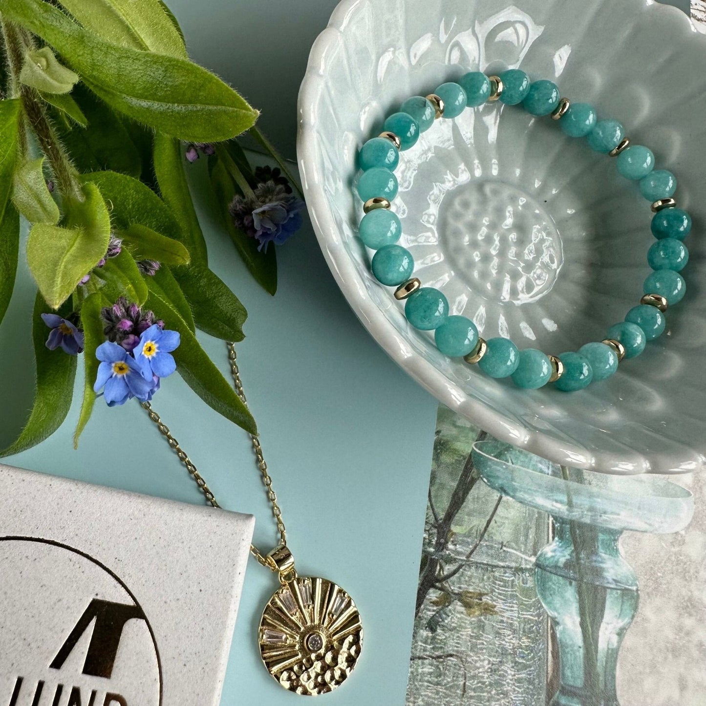 Armbånd Mollie Aqua grøn - VIAMAJA.DK