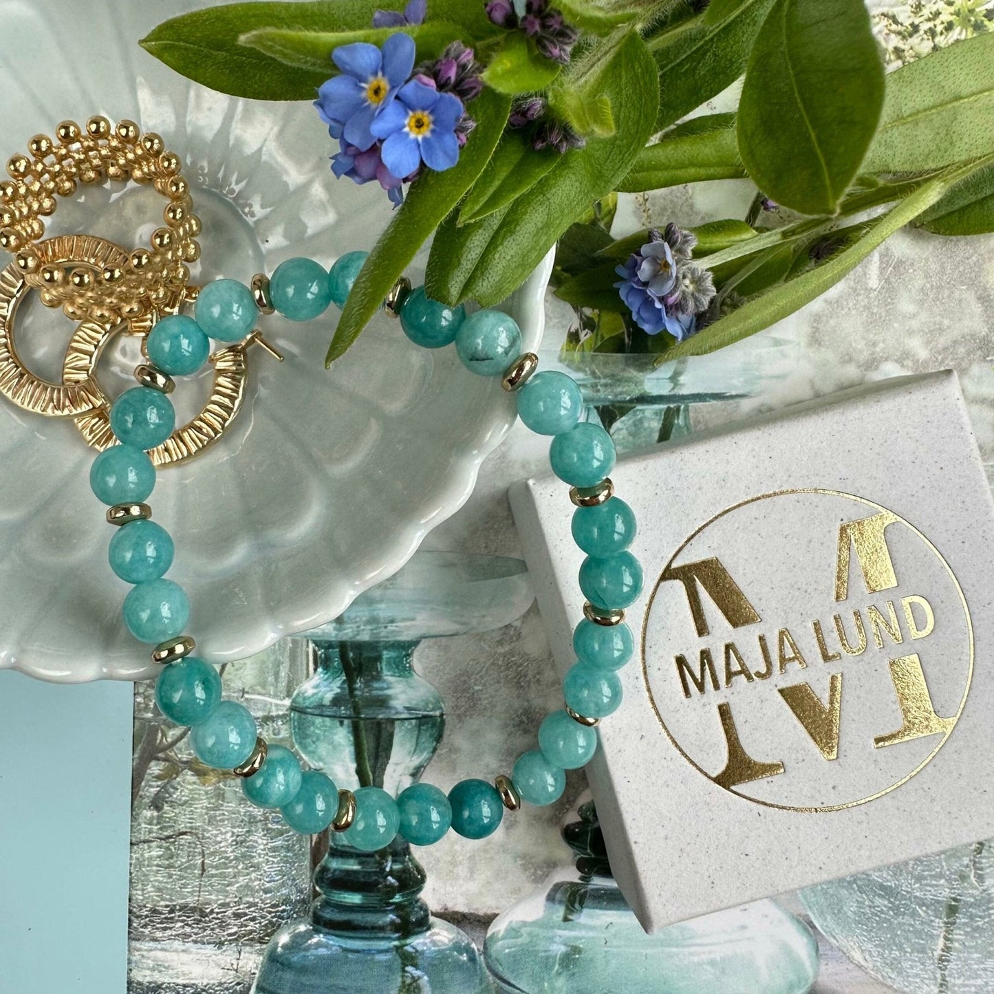 Armbånd Mollie Aqua grøn - VIAMAJA.DK