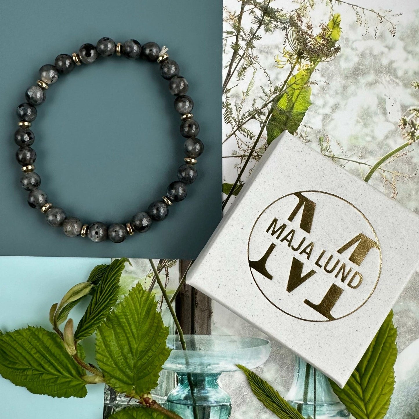 Armbånd Mollie – Black stone - VIAMAJA.DK