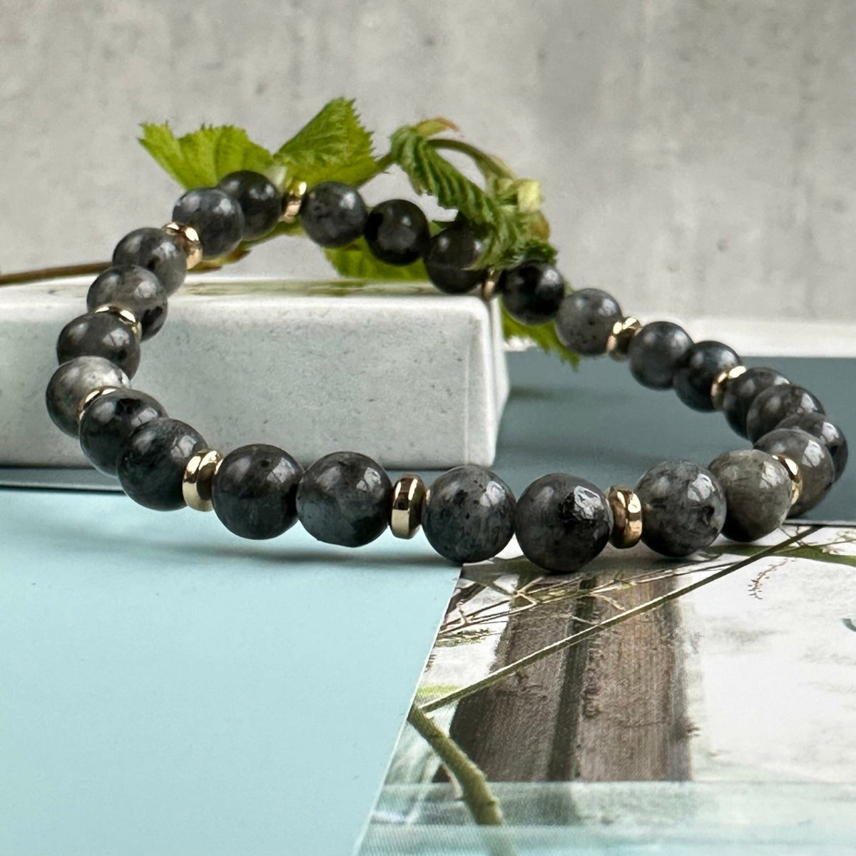 Armbånd Mollie – Black stone - VIAMAJA.DK
