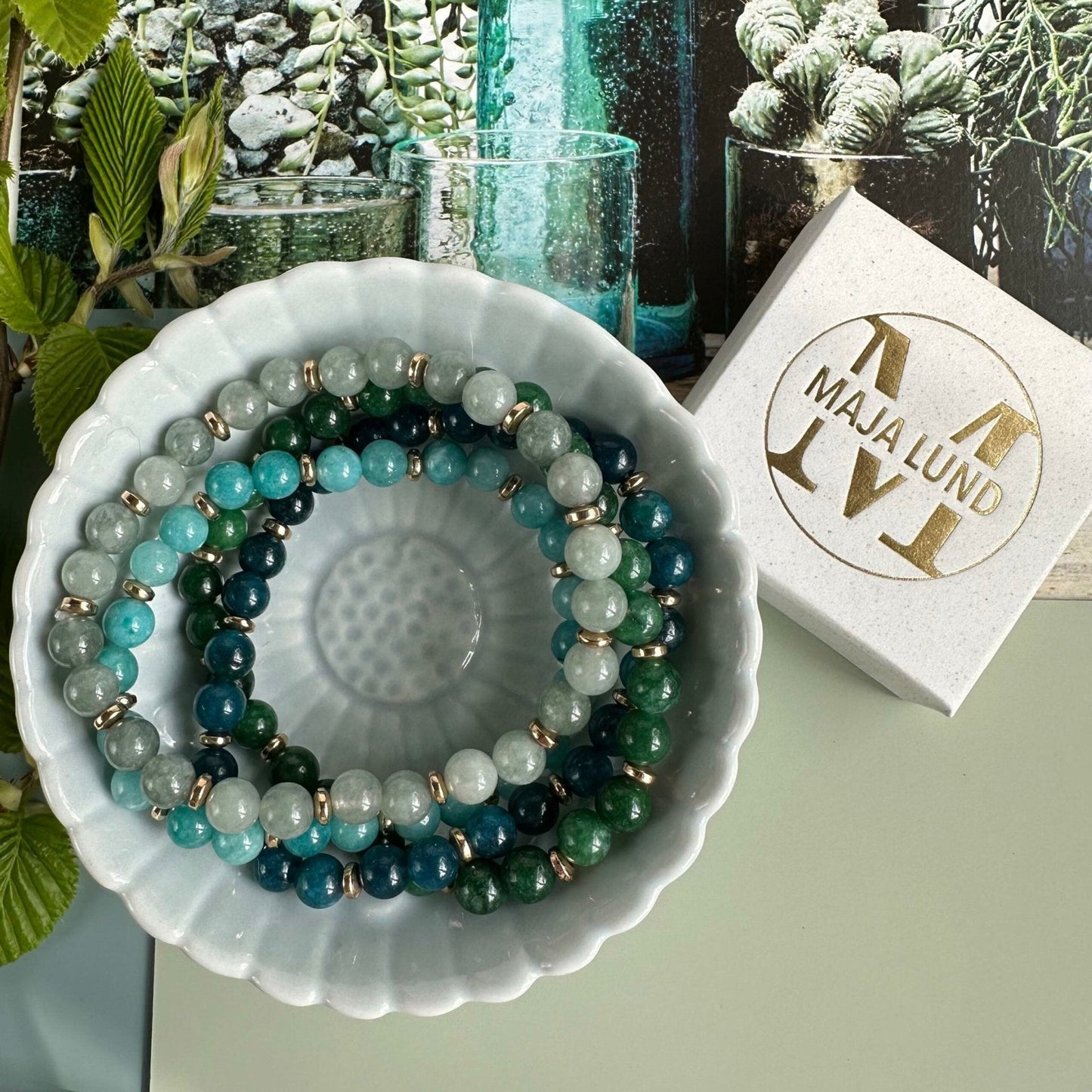 Armbånd Mollie – Green mix - VIAMAJA.DK