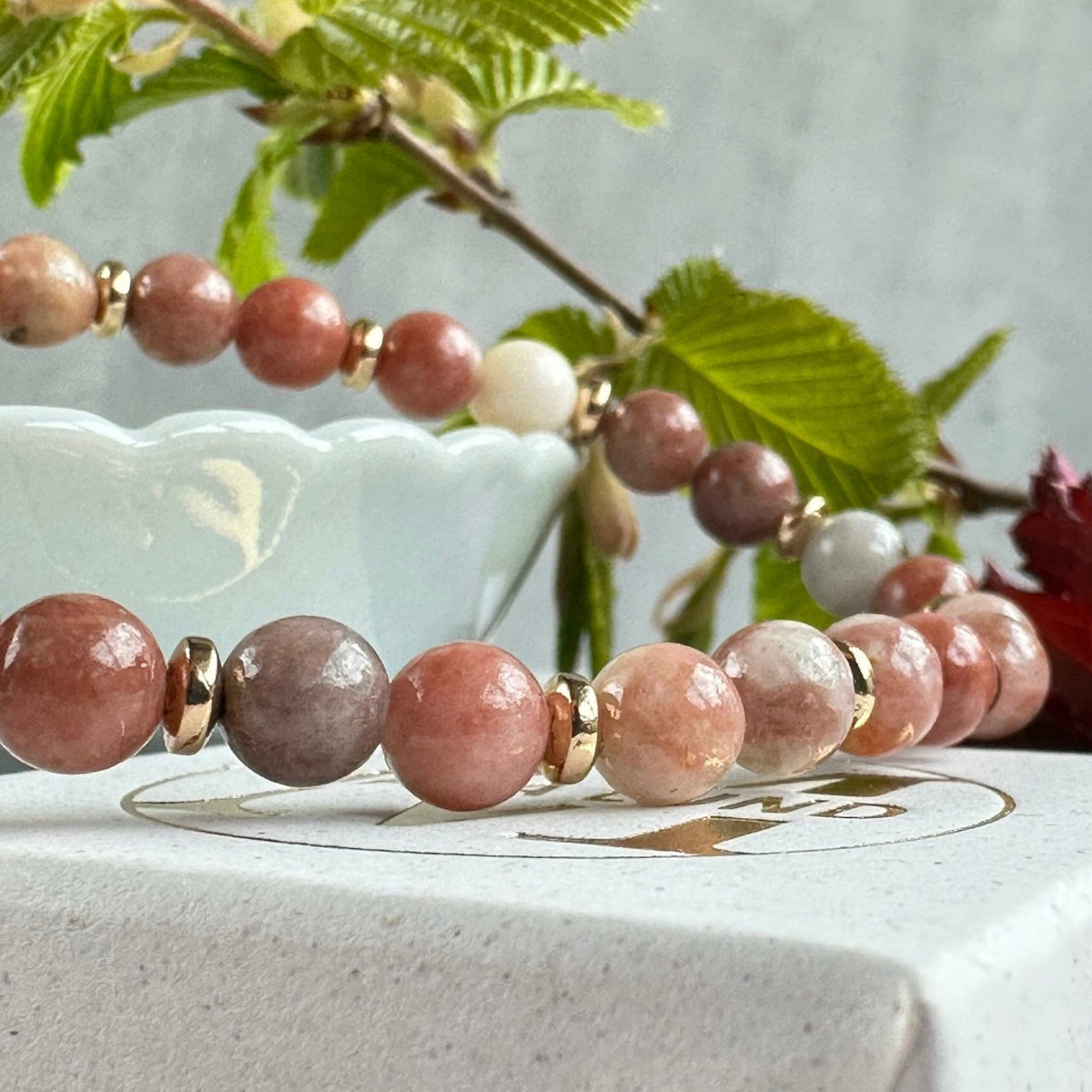 Armbånd Mollie Natur / Rose - VIAMAJA.DK